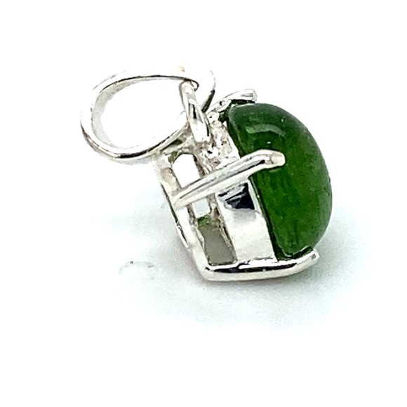 Chrome Tourmaline 2.80ct Platinum Silver Pendant - Picture 3 of 6